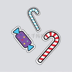 糖果包装设计图片_圣诞糖果甜棒棒糖和棒棒糖圣诞糖