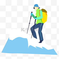 老爷爷爬山图片_户外运动爬山登山登高徒步单人