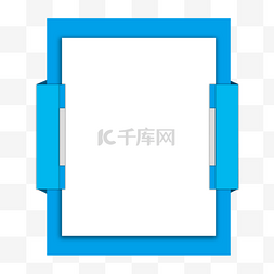 卡通蓝色方框文本框横幅