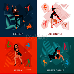 空中丝带图片_现代舞蹈类型的概念包括嘻哈空中