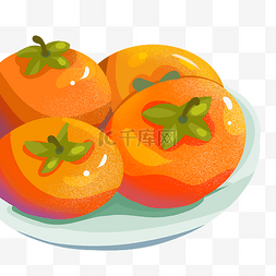 二十四节气霜降秋季秋收柿子水果