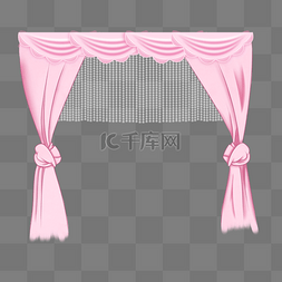 粉色少女窗帘帘子