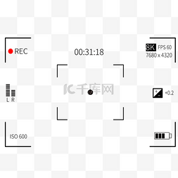 取景框素材图片_取景监视记录动态相机录制边框