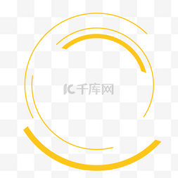 黄色简单圆圈边框纹理