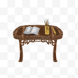 书案图片_古代书案书斋书房书桌中式家具
