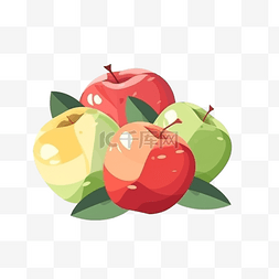 水果苹果图片_卡通手绘水果苹果