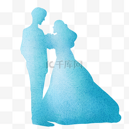 工作传单图片_水彩风格的新娘和新郎新婚夫妇