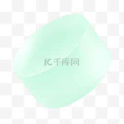 几何圆柱图片_绿色C4D立体弥散磨砂玻璃质感几何