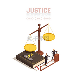 法律正义等距背景与书的重量图像