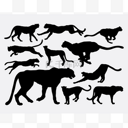 animal图片_Cheetah wild animal silhouettes