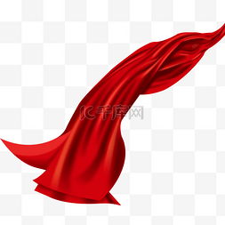 红色丝绸丝巾丝带