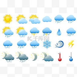 天气天气图标图片_颜色的天气图标