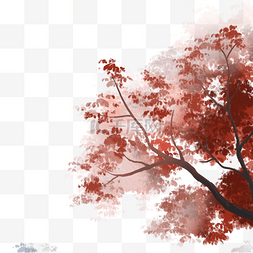 树叶环圈图片_红色树叶