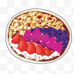 酸奶水果捞图片_营养水果巴西莓碗
