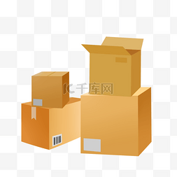 快递送货箱子纸箱叠加纸制品