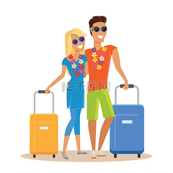 在旅行期间图片_情侣暑假旅行插图情侣在暑假期间