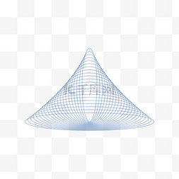 圆锥状抽象线条几何体