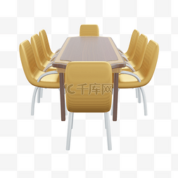 3DC4D立体办公室会议室桌椅