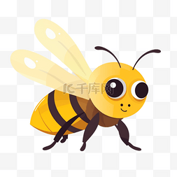 扁平插画手绘蜜蜂