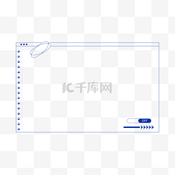 线条相框图片_潮流克莱因蓝蓝色极简黑白线条潮