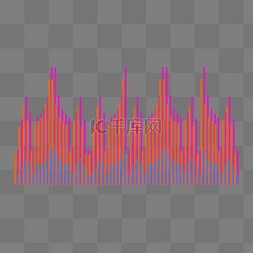 声音图片_赛博朋克霓虹音量波浪电波数据分