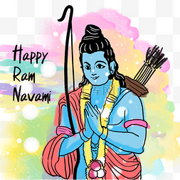 Shri Ram Navami Watercolor哈洛拉哈尔马