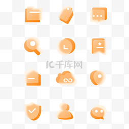 app图片_互联网APP毛玻璃半透明图标icon