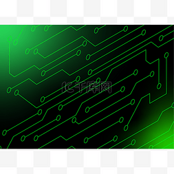 电路板炫光背景图片_绿色科技电路图纹理