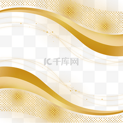 现代曲线图片_金色线条光点商务边框