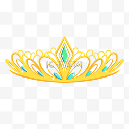 绿钻石金色公主王冠