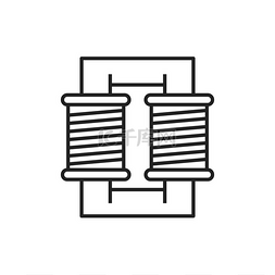 分布图片_电路两个线圈并联连接隔离轮廓图