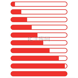 加成技术图片_符号加载红色不同百分比加载红色