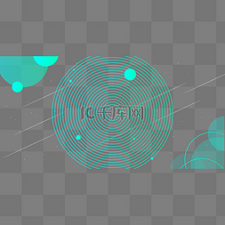 绿色圆形科技图形