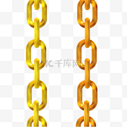 金色链条和铜制链条