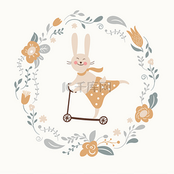 兔子图片_可爱的小兔子乘周期