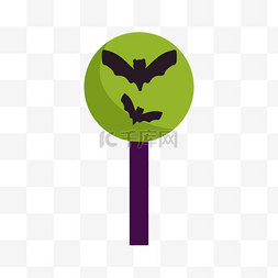 蝙蝠群图片_蝙蝠群糖果绿色圆卡通图案创意