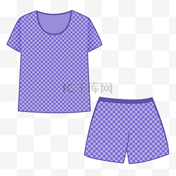 睡衣派对图片_紫色睡衣款式家居服装衬衫裤装分