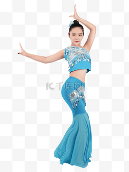 傣族舞孔雀舞美女人物