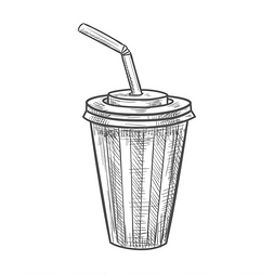 饮料碳酸图片_一杯带条纹的可乐或苏打水的独立
