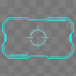 动画光图片_科技科幻蓝色游戏边框弹窗