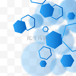 蓝色科技几何形状