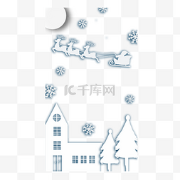 圣诞夜晚雪景图片_圣诞雪景instagram故事边框雪花