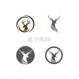 Set Deer icon Vector Illustration design Logo