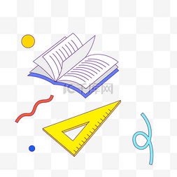 三角板图片_教育培训三角板几何曲线书籍