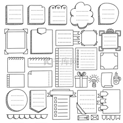 涂鸦图片_为笔记本、日记和规划师手工绘制
