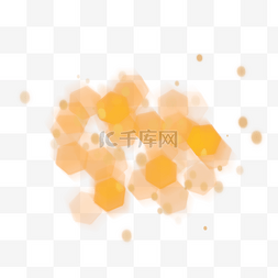 抽象光效橘黄色模糊圆点光晕
