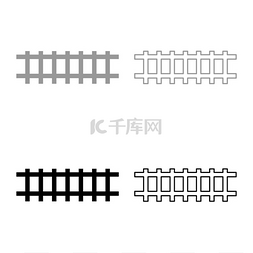 outline图片_Rail rails Railroad Railway Train track set i