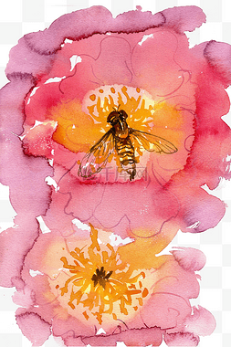 采蜜蜂图片_鲜花与蜜蜂