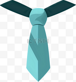 衬衫领带图片_蓝色卡通男士商务领带