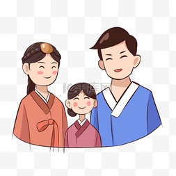 韩国父母节幸福一家三口